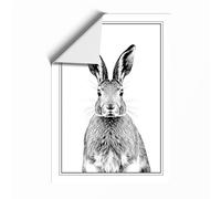 Hare Observational Study Botanical Unframed Wall Art Print A1 (84.1×59.4cm), Wall Decor for Living Room, Bedroom, Office & Home, Art Gift