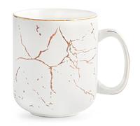 Harebe 22 OZ Extra Large Golden White Marble Ceramic Coffee Mug with Handle,Oevrsized Hot Tall Latte Mugs,Dishwasher Safe Big Capacity Mug for Men Women