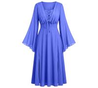 Harekoiw Halloween Costumes for Women's Renaissance Gypsy Dress with Bell | Halloween Costumes for Women's Renaissance Gypsy Dress with Bell