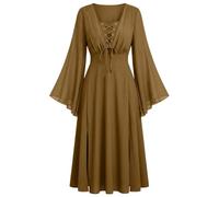 Harekoiw Halloween Costumes for Women's Renaissance Gypsy Dress with Bell | Halloween Costumes for Women's Renaissance Gypsy Dress with Bell
