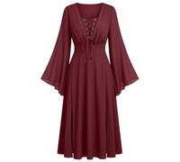 Harekoiw Halloween Costumes for Women's Renaissance Gypsy Dress with Bell | Halloween Costumes for Women's Renaissance Gypsy Dress with Bell