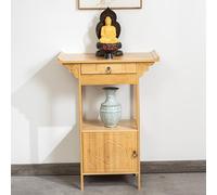 HARELA Autel de table de méditation, Table d'autel en bambou avec Un Grand Bureau, pour prières, divination, culte et décoration d'intérieur(60cm/23.6in)