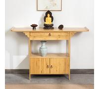 HARELA Autel de table de méditation, Table d'autel en bambou avec Un Grand Bureau, pour prières, divination, culte et décoration d'intérieur(80cm/31.5in)