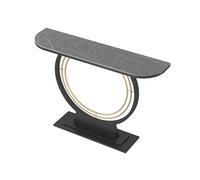 HARELA Console Table for Entryway, Marble Narrow Sofa Table, Accent Tables, Rustic Accent Tables with Storage Shelves, for Entrance, Hallway, Living Room(Grey,80cm/31.5in)