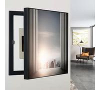 HARELA Electric Meter Box Decorative Painting, Hide Distribution Cover Decoration Creative Hanging Picture, Wall Mounted for Breaker Electrical Panel Fuse Switch(Black H,45x55cm/17.7x21.7in)