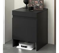 HARELA Robot Vacuum Stand Cabinet, Hidden Entryway or Living Room Cabinet, Sweeping Cleaner Rack for Living Room, Dining Room,Kitchen, Home Office, Easy to Change Water(Black)