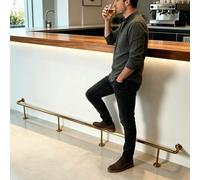 HARELA Round Pipe Foot Rest for Bar/Kitchen Island, Commercial Undercounter Foot Rail Kit, Kitchen Island Leg Footrest Pole, for Home Bar or Restaurant(Gold,80cm/2.6ft)
