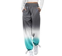 Harem Pants for Women Women's Loose High Waist Street Rock Style Casual Pants with Pockets Yoga Boho Hippie Clothing Womens Palazzo Bohemian Trousers Indian Gypsy Genie Clothes Jogger Sporty Trousers