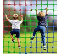 HARERNET Climbing Net for Kids Outdoor Polyester Playground Climbing Cargo Net Heavy Duty Large Military Climbing Net for Rope Ladder Playground Swingset Treehouse Jungle Gyms (5×6.56FT)