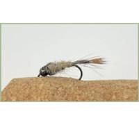 Hares Ear Nymph Fly - Tungsten Bead, Barbless Trout Flies Choice of size and quantity (12, 10)