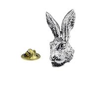 Hares Head (Rabbit) Pewter Lapel Pin Badge (XTSPBA73)