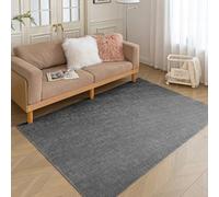 HARESLE Dark Grey Washable Area Rugs 140x200cm Thin Rug for Living Room
