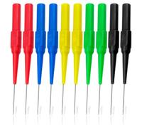 Harewtwy 10 Pcs Test Probe Pins, Stainless Steel Insulation Non-Destructive Pin, 0.7 mm Wire Piercing Probe Pin,Multimeter Probes