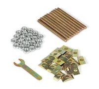 Harewtwy 10 Piece Countertop Connector,Table Top Fasteners Joint Connector Drawbolt Pack Copper Color Steel Miter Draw Bolt Countertop Flip Connector