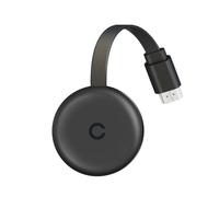 Harewtwy 1080P Wireless -Compatible Streaming Adapter -Compatible Same-Screen Device,for Phone/Tablet/Projector Black Plastic+Metal