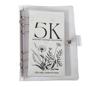 Harewtwy 12-Month Money Saving Challenge Binder, 5K Goal, Cash Envelopes System for Financial Health