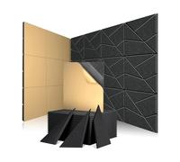 Harewtwy 12 Pack Self Adhesive Sound Proof Panels Sound Absorbing for Studio, Office, Room