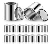 Harewtwy 16 Pack Unlined Can 0.84 Pint Empty Metal Paint Cans with Multipurpose Paint Pail Paint Buckets