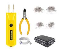 Harewtwy 2 in 1 Plastic Welder 100W Portable MINI Hot Plastic Crack Repair Tool Repair of Automobile Bumper 200 Weding Nails Yellow