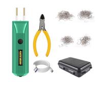 Harewtwy 2 in 1 Portable MINI Hot Plastic Crack Repair Tool Repair of Automobile Bumper 200 Welding Nails 100W Plastic Green