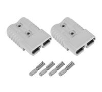 Harewtwy 2 Pieces of Quick Connect Plug 175A 600V Battery Quick Connector Power Plug Winch Connection Grey for Maximum 1AWG Wire