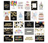 Harewtwy 24 PCS Greeting Cards Set Kit Novel Designs for Men Women Teacher Christmas Wedding and Birthday