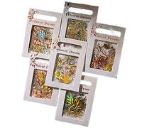 Harewtwy 240 Pieces Holographic Flower Eucalyptus Scrapbooking Sticker with Clear Background