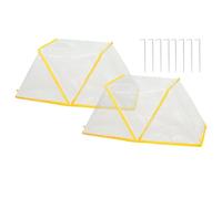 Harewtwy 2Pcs Foldable Raised Garden Beds 80 * 34 * 35cm Garden Row Accelerator Plants Cover Vegetable Rows Plant Protector