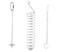 Harewtwy 2pcs Stainless Steel Spiral Rat Foraging Toys, Long Enrichment Foraging Toys with Hanging Chain Enrichment