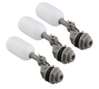 Harewtwy 3-Piece Float Valve Set, 1/2-Inch Water Supply Pipe Float Valve with Adjusting Arm for Swimming Pool, Aquarium (Gray)