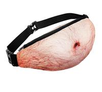 Harewtwy 3D Men Beer Belly Dad Bag 3D Men Beer Belly Waist Packs Funny Gift Gifts Waterproof Bag