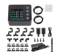 Harewtwy 4 Nozzles Electronic Spraying Set Double Pump Irrigation Timer System Irrigation Timer