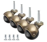 Harewtwy 4pack 2 Inch Ball Casters Stem Caster Stem Caster Wheel for Furniture, Sofa, Wood Chair, Cabinet