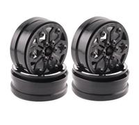 Harewtwy 4Pcs Carbon Fiber 1.9inch Beadlock Wheel Rim Wheel Hub for 1/10 RC Crawler Car SCX10 TRX4 A