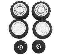 Harewtwy 4Pcs Rubber Tire Wheel Tyre for XV01 TA06 TT01 TT01E TT02 TT02B PTG-2 1/10 RC Car Upgrades Parts Accessories,2