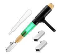 Harewtwy 4pcs Tungsten Carbide Glass Cutter 2mm-20mm Oil Feeds Grip Cutter Stained Glass Tool for Mirrors Tiles Mosaic