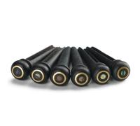 Harewtwy 6pcs Acoustic Guitar Bridge Pins Ebony Guitar Bridge Bone Pins Set Fixed String Nails