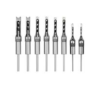 Harewtwy 8Pcs Woodworking Square Hole Drill Bits,Wood Mortising Chisel,Square Hole Mortising Chisel Drill Bit for Mortising