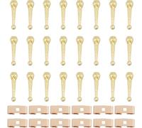 Harewtwy Bolo Tie Findings Kit 24Pcs Bolo Tie Tips Replacement End Caps and 12pcs Bolo Tie Slide Clasp for Bolo Tie Making B