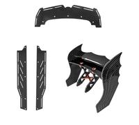 Harewtwy Carbon Fiber Diffuser Supports Rear Wing Skid Plates Front Bumper Chassis Skid Plate for ARRMA F1 LIMITLESS Replacement Red