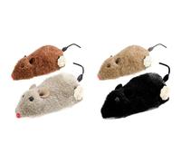 Harewtwy Cat Toy Clockwork Spring Power Plush Mouse Toy Motion Rat Cat Dog Playing Toy Pets Interactive Toys Pet Supplies Easy Install Easy to Use