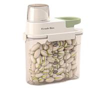 Harewtwy Cereals Storage Box Food Storage Containers for Pantry Sealed and Moisture Proof 1800ML Green