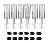 Harewtwy Fermentation Brewing Airlock Kit Grommet Fermentation Beer Making Wine Kombucha Fits Gallon Pitcher 6-Pack
