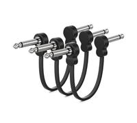 Harewtwy Guitar Pedal Accessories 3-Pack Right-Angle Flat Patch Cables Pedal Board Cable Set