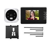 Harewtwy Home Anti-Theft Monitoring Doorbell Camera with 2.8-Inch Display Screen with Video and Photo Function