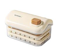 Harewtwy Ice Storage Box Mold Household Ice Maker Large Capacity Ice Maker Refrigerator Homemade Ice Storage Box Creamy White A