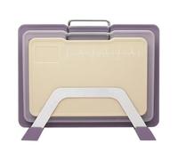 Harewtwy Kitchen Cutting Board Set with Stand and Grinding Area 3 Sizes for Efficient Chopping B