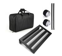 Harewtwy Large Size Guitar Effect Pedal Board Aluminum Alloy Pedalboard 19.7x11 Inch with Carrying Bag Effect Pedal Plate