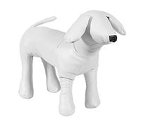 Harewtwy Leather Dog Mannequins Standing Position Dog Models Toys Pet Animal Shop Display Mannequin White L
