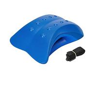 Harewtwy Lower Back Stretcher Foam Device,Lumbar Support Device, Spinal Deck Pain Relief,Lumbar Traction Cushion Blue
